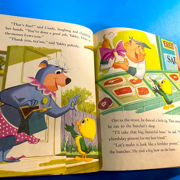 YOGI BEAR VTG 1962 A LITTLE GOLDEN BOOK YAKKY DOODLE AND CHOPPER HANNA-BARBERA - Picture 8 of 13